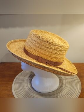 🎩EUC~ DORFMAN PACIFIC GENUINE RAFFIA Fedora Hat